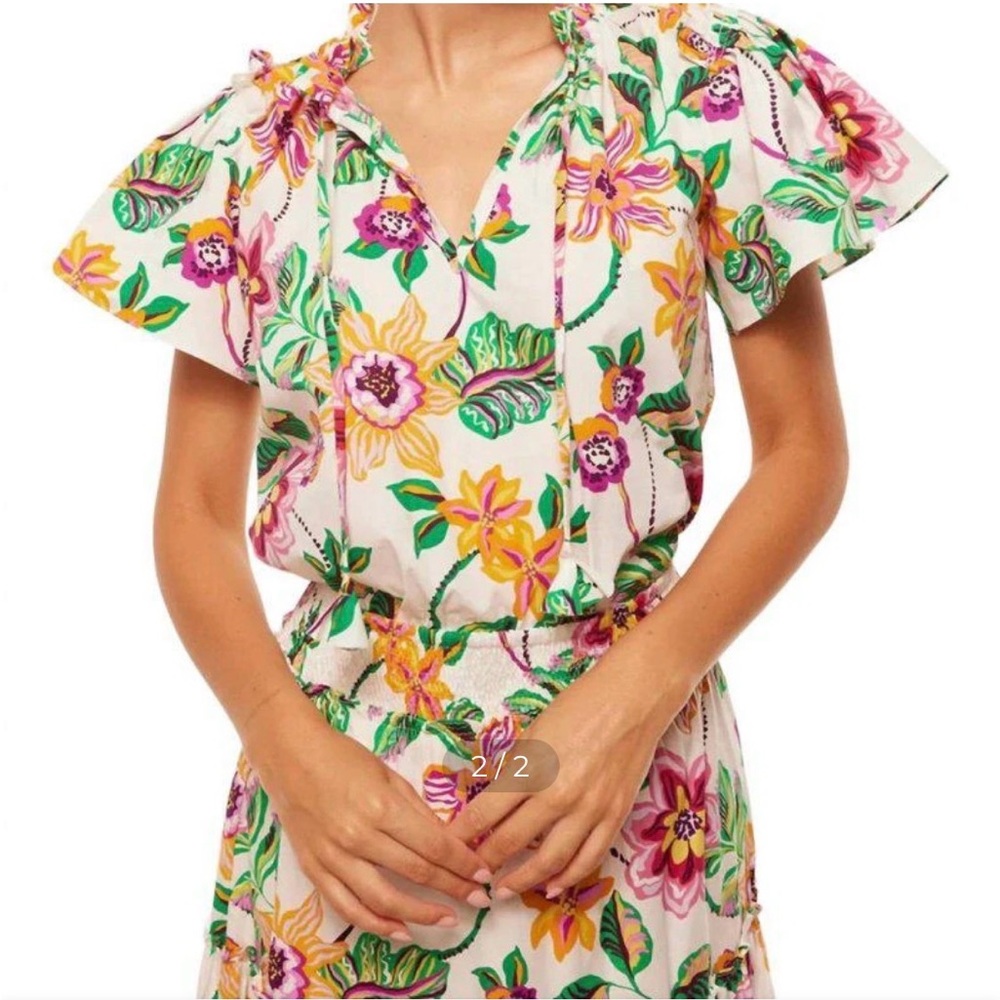 NWT MISA Los Angeles Suparna Floral Top S